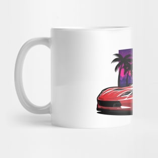 Red Corvette Z06 Retro Style Mug